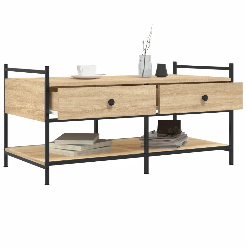 Tavolino da Salotto Rovere Sonoma 99x50x50cm Legno Multistrato 833961