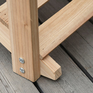 Portapiante Fioriera da Giardino 100x32x48 cm a Forma di Ponte in Legno