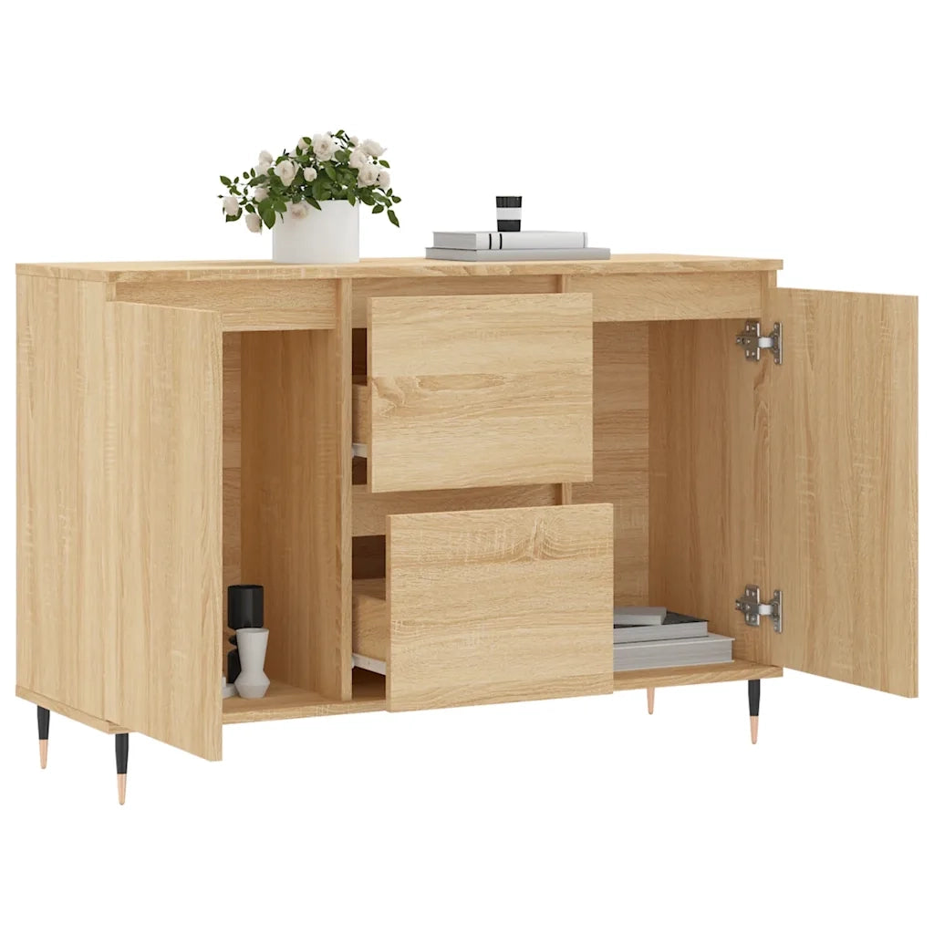 Credenza Rovere Sonoma 101,5x35x70 cm in Legno Multistrato 827199