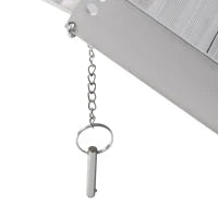 Rampa per Sedia a Rotelle Pieghevole in Alluminio con Bordi Esterni, 61x74x5 cm, Argento