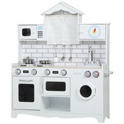 Cucina giocattolo per bambini con forno lavello e suoni ¨C zephmum ¨C bianco