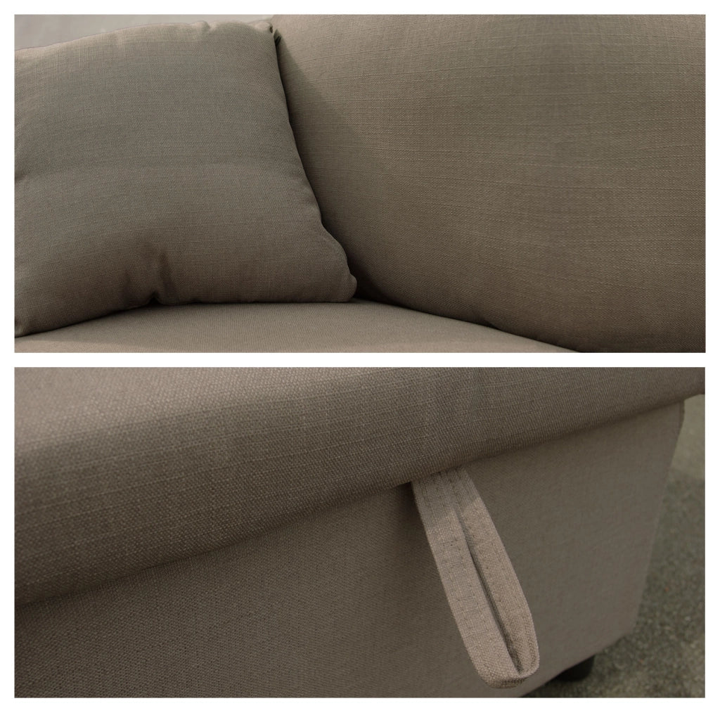 Divano letto angolare a 3 posti CLARK in taupe