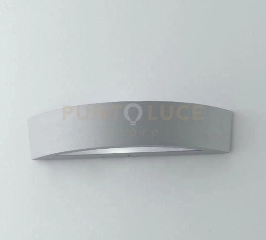 APPLIQUE BIEMISSIONE TUCSON SILVER 2 LUCI ATTACCO E14 IP44 36X9,6X7,5CM IN ALLUMINIO