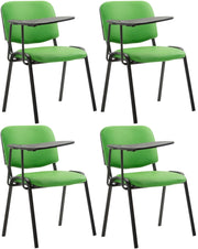 Set di 4 sedie Ken con tavolo pieghevole in similpelle verde