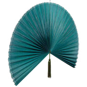 Decorazione da parete Palmito in bambù e tessuto verde 145x75x2h cm