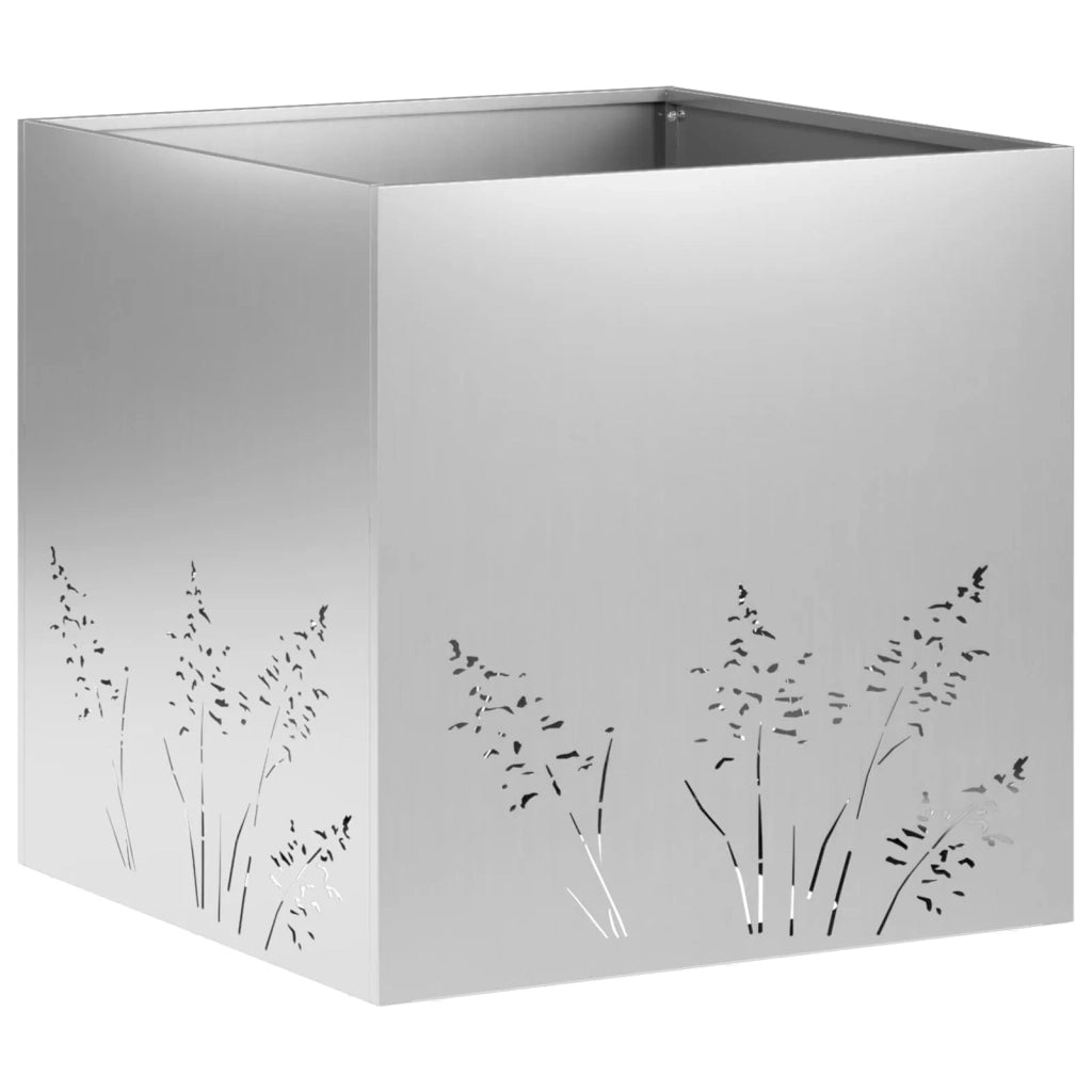 Vaso da giardino Argento 50 x 50 x 49 cm Acciaio zincato 8005802