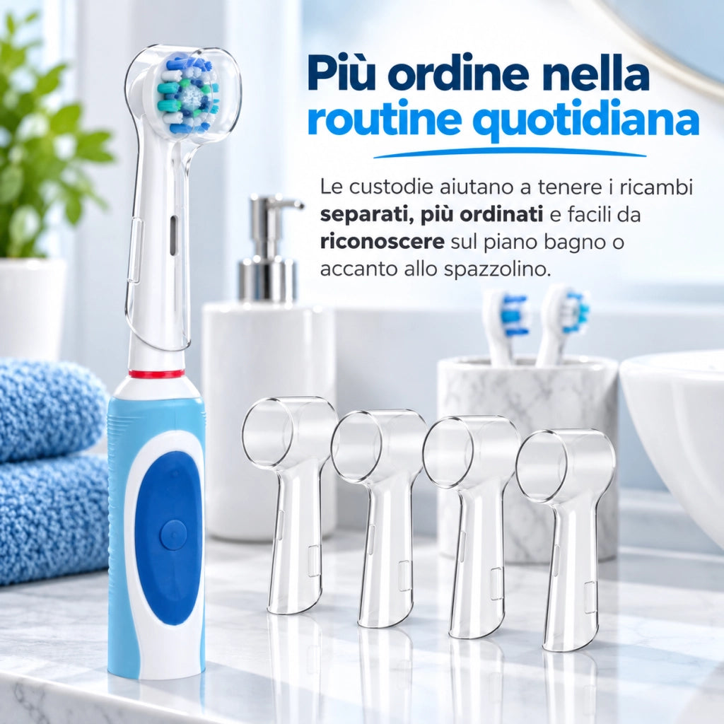 4 Copri Testine Spazzolino Elettrico – Custodie Antipolvere 02859