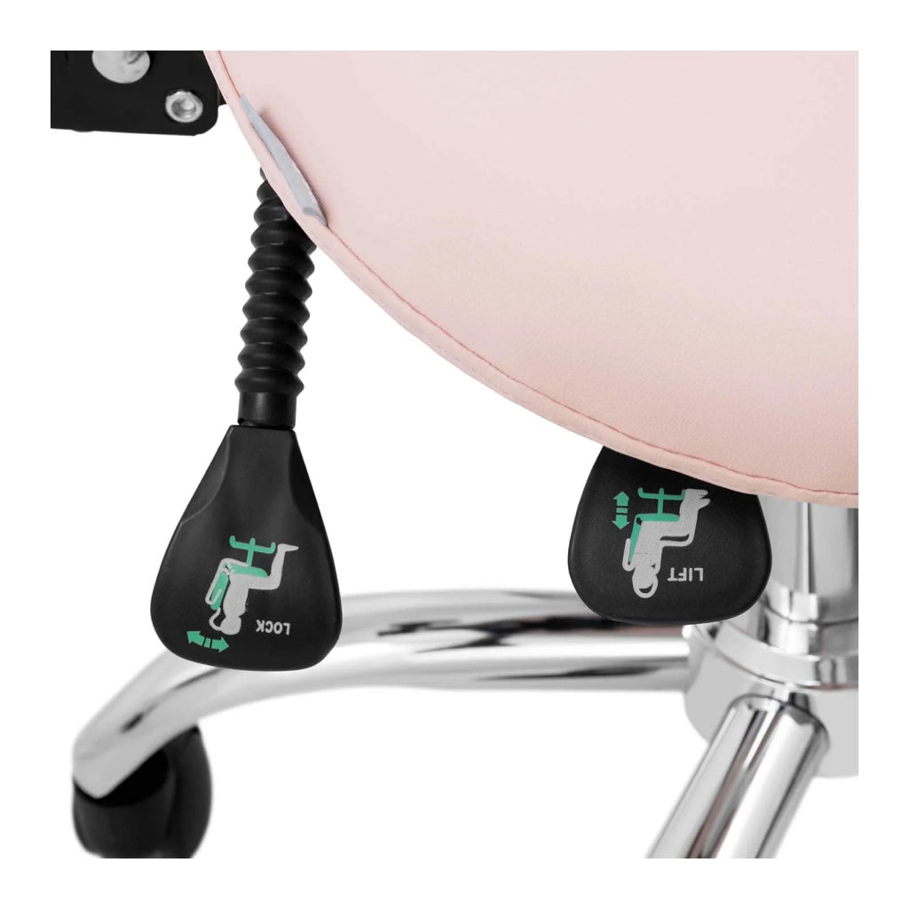 Sella per cavallo con schienale e altezza della seduta regolabili argento rosa 14_0007868