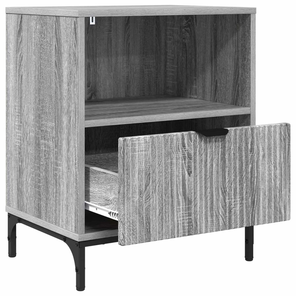 Armadio da Notte con cassetto Grigio sonoma 49 x 36 x 61 cm 883486