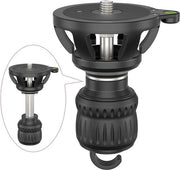 Adattatore di Coppa 75mm per Tripode in Fibra di Carbonio - Stabilizzatore a Forma Semi Circolare per Fotocamere - Testa Fluida per Video - Testa a Sfera - Capacità di Carico 20kg