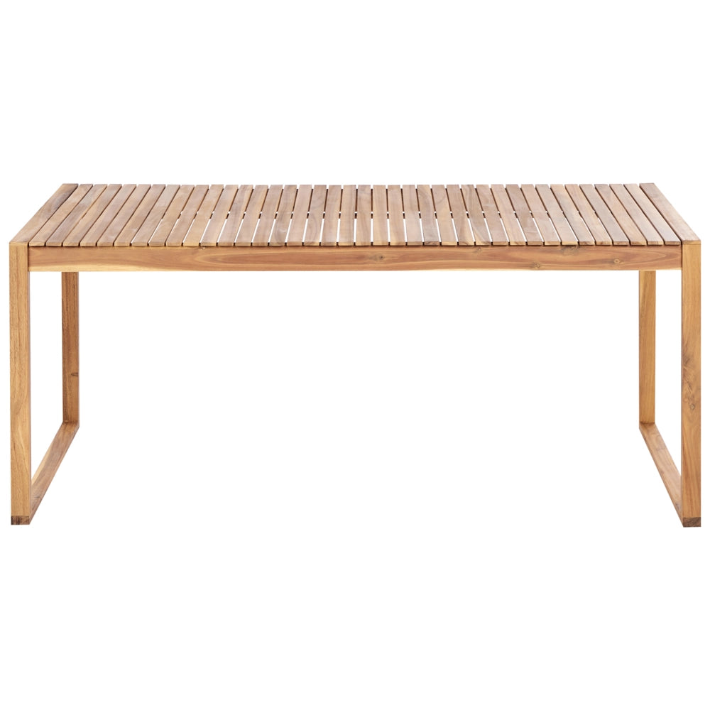 Set da pranzo rustico da 8 posti in legno d'acacia certificato tavolo e sedie con carrello resistente agli agenti atmosferici
