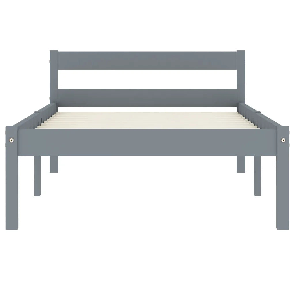 Giroletto senza Materasso Grigio 100x200 cm in Legno di Pino 283197