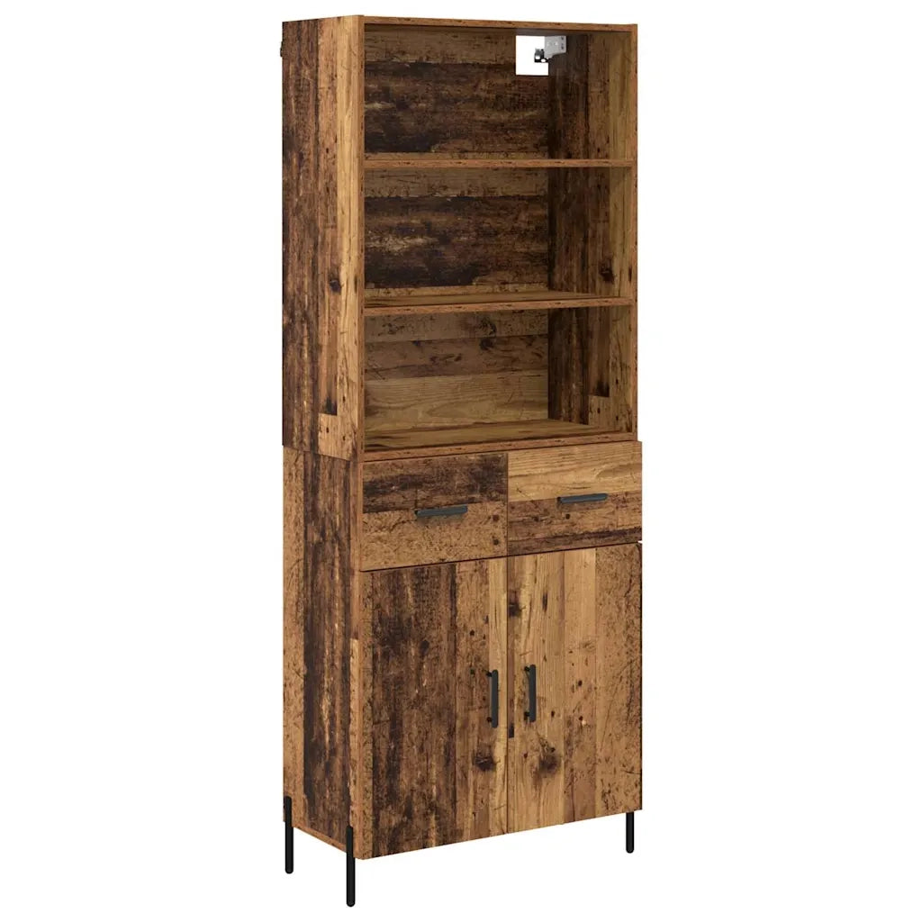 Credenza | Madia | Buffet da pranzo | Armadio da pranzo Legno vecchio 69,5 x 32,5 x 180 cm Legno multistrato