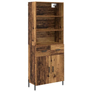 Credenza | Madia | Buffet da pranzo | Armadio da pranzo Legno vecchio 69,5 x 32,5 x 180 cm Legno multistrato