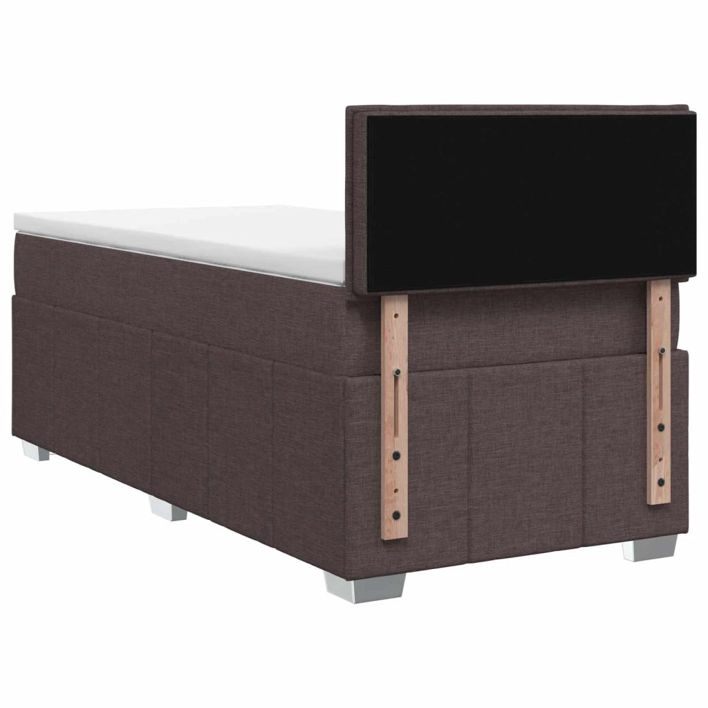 Letto box spring con materasso Marrone Scuro 90 x 200 cm 3451118
