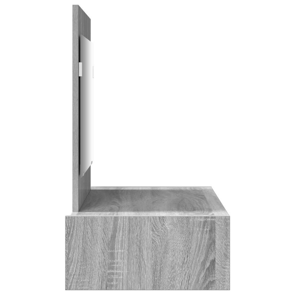 Tavolo da trucco a muro grigio sonoma 83x40x70 cm