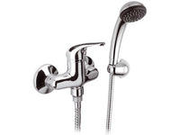 Miscelatore serie 100 per doccia con interasse 10 cm e kit doccia