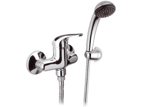 Miscelatore serie 100 per doccia con interasse 10 cm e kit doccia