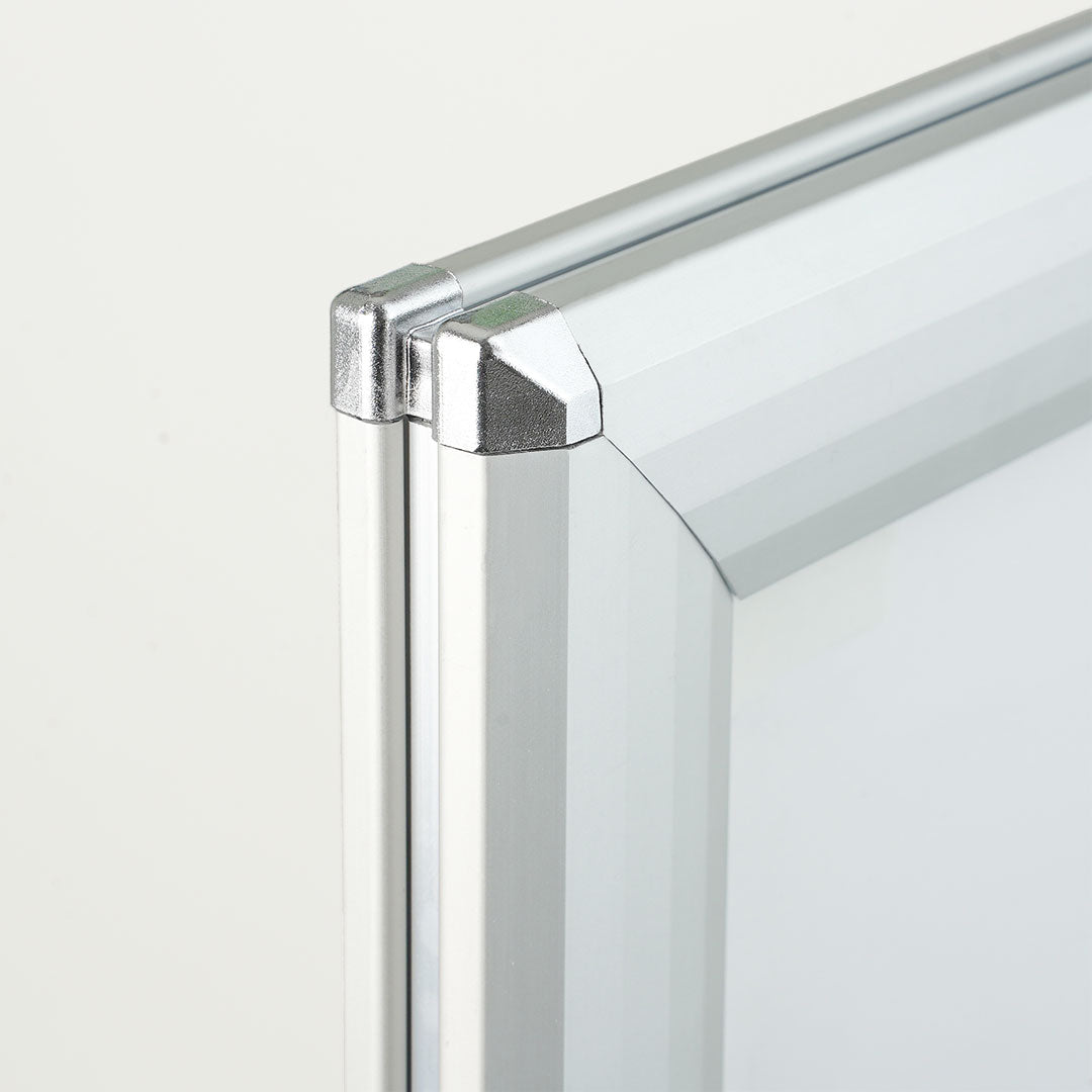 Espositore Pubblicitario Bifacciale con Ruote 100x140 cm in Alluminio da Esterno Antivento Silver