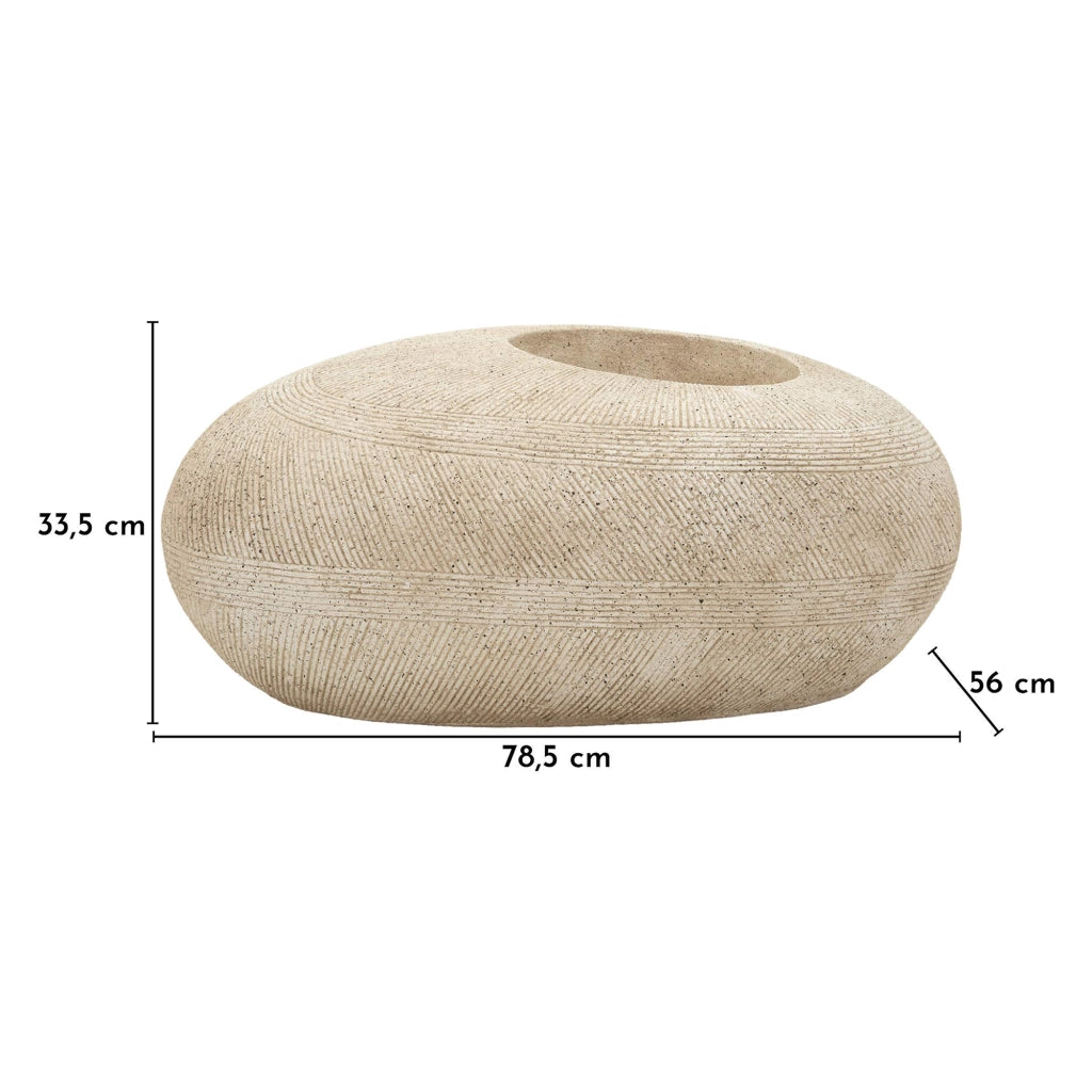 Gaga, Vaso Finitura Effetto Marmo, Bianco Marmo