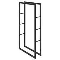 Portalegna, portalegna in metallo 80x25x150 cm