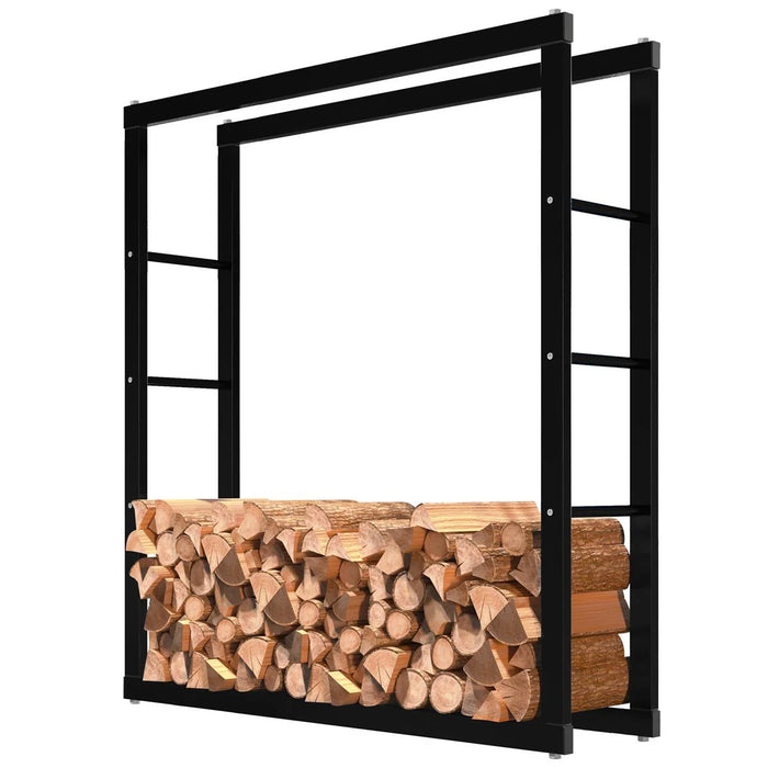 Portalegna, portalegna in metallo 100x25x100 cm