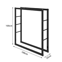 Portalegna, portalegna in metallo 100x25x100 cm