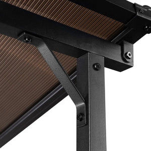 Portalegna in metallo antracite XXL 175 x 70 x 193,5 cm con tetto