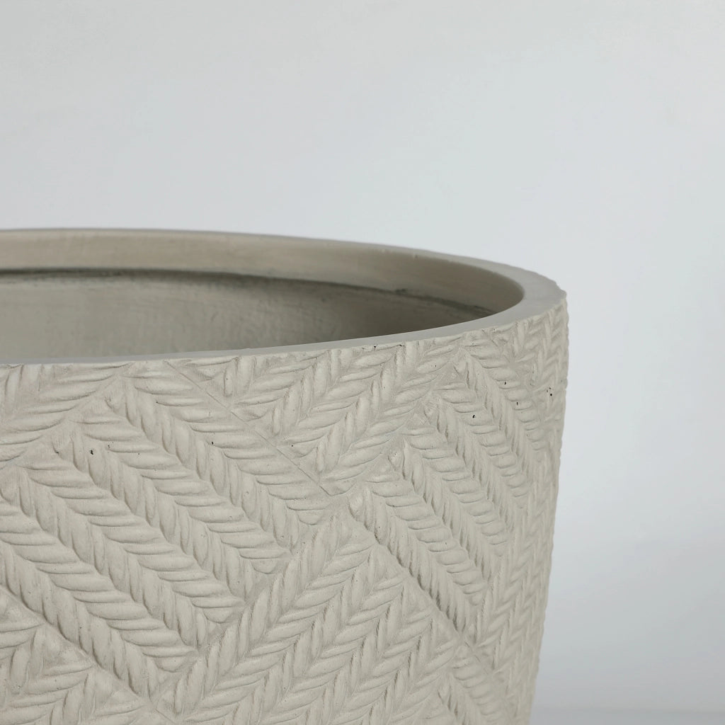 Fioriera a più livelli con fori di drenaggio dal design moderno in magnesio ossido per interni ed esterni grigio 57 × 57 × 47 cm
