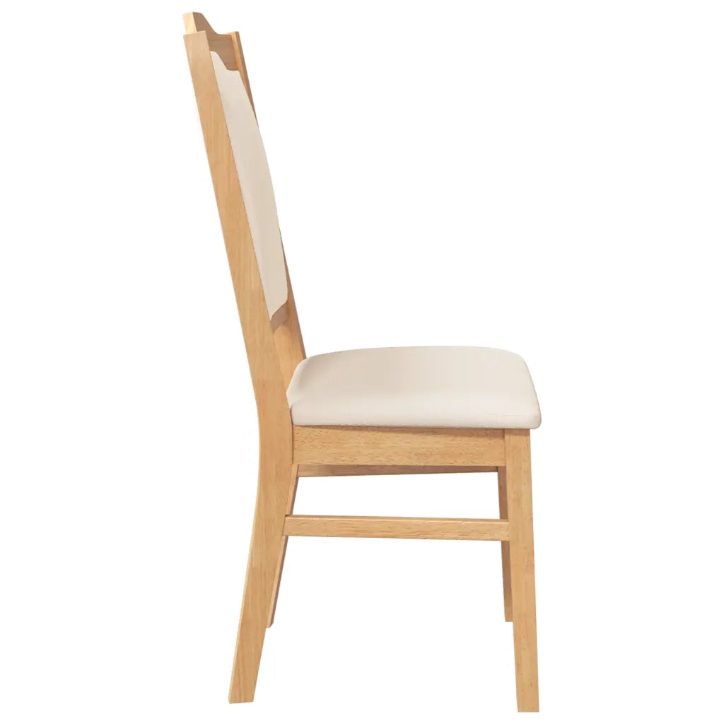 Sedie da Pranzo con Cuscini 2 pz in Legno Massello di Hevea