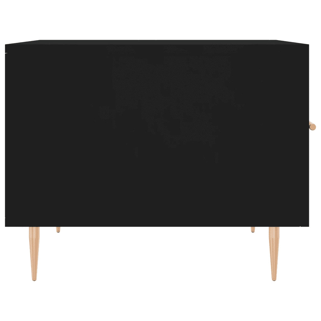 2 pz Tavolini da salotto | Tavolino da caff¨¨ | Tavolino da Soggiorno Neri 50x50x40 cm in Legno Multistrato