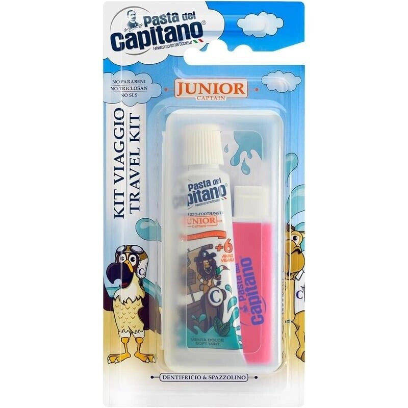 PASTA DEL CAPITANO KIT SPAZZOLINO PIEGHEVOLE E DENTIFRICIO 25 ML JUNIOR