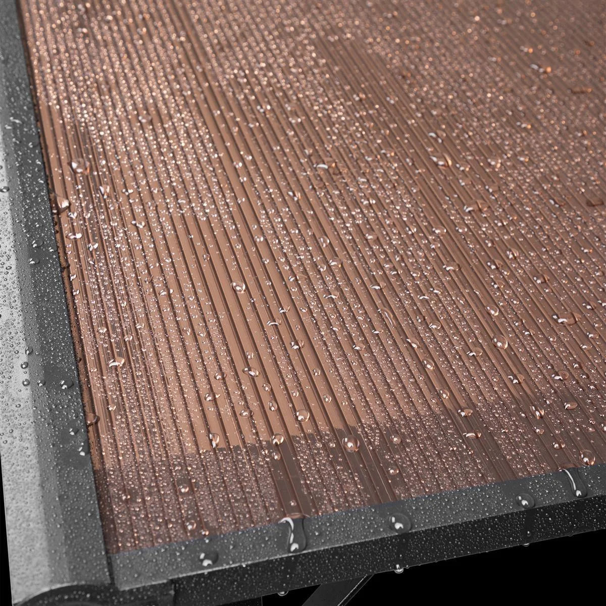 Portalegna in metallo antracite 130 x 70 x 185 cm con tetto