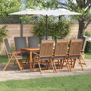 Sedia da Giardino 8 pcs Marrone e Grigio 57 x 71.5 x 104 cm