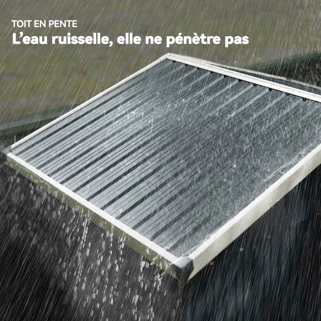 Casetta da giardino in metallo ¨C zephmum ¨C 136x87x179 cm grigio
