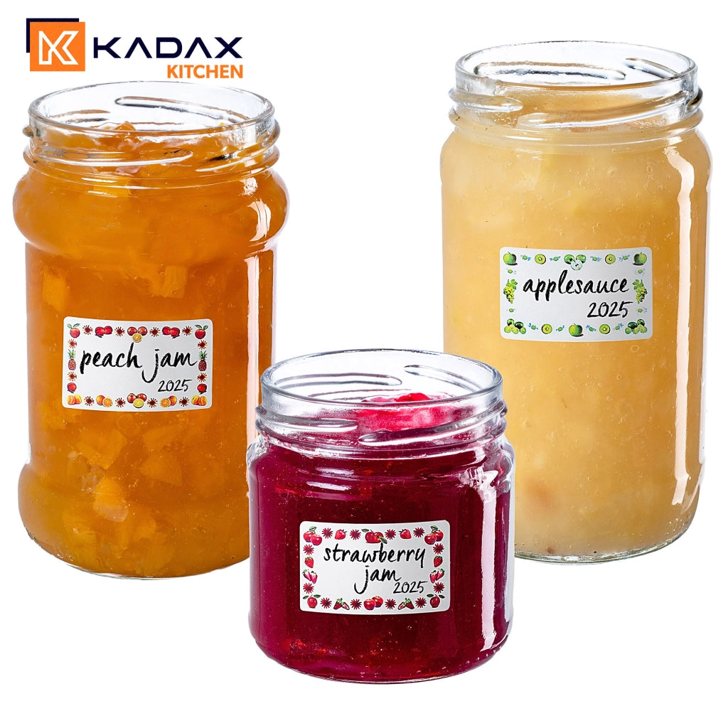 KADAX 500x Etichette autoadesive per barattoli, conserve, contenitori e prodotti
