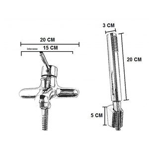 Miscelatore per vasca completo, moderno minimalista