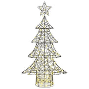 Albero di Natale con 160 LED-Luci decorative natalizie Bianco caldo 150 cm Rattan 398974