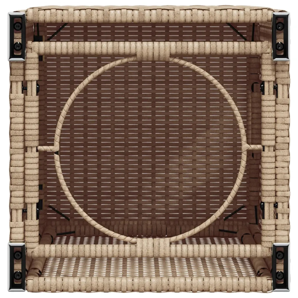 Tavolo Copri Serbatoio Propano Beige 40x40x60 cm in Polyrattan 366297