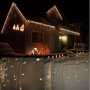 Luci di Natale Acqua Resistant Outdoor Indoor Utilizzo Caldo Bianco 800 LED 21M Largo 160 Gocce di Ghiaccio Plus Un Cavo di Latta di 10M 8 Modalità Basso Consumo di Energia Sicuro Tensione Bianca Cavo