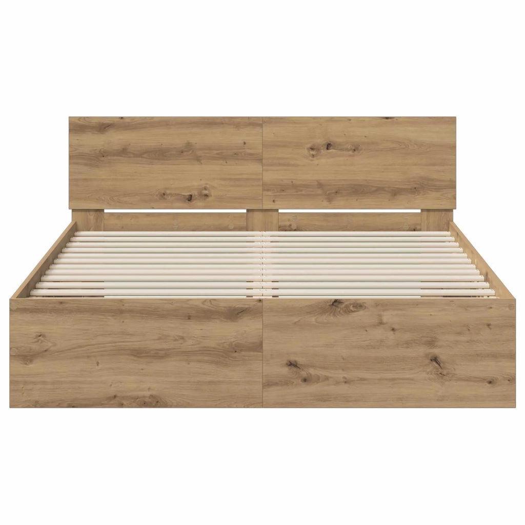 Struttura letto con testata Rovere Artigianale 135 x 190 cm 3445784