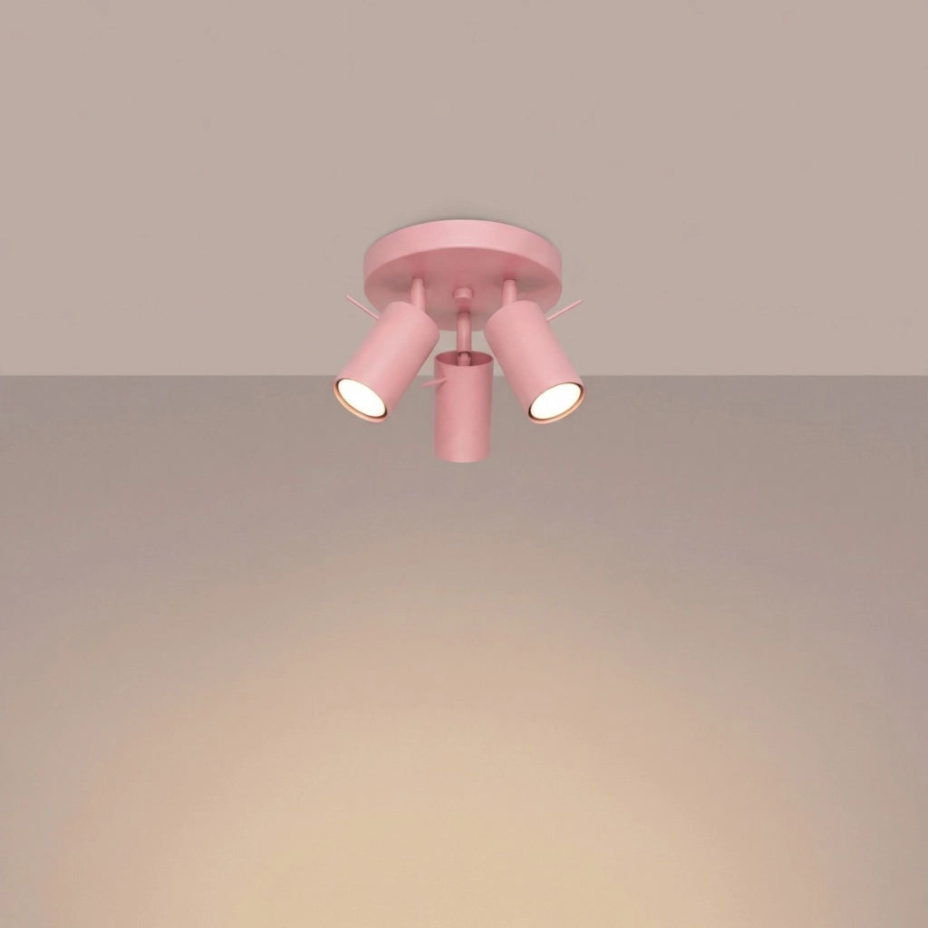 Plafoniera RING 3P rosa