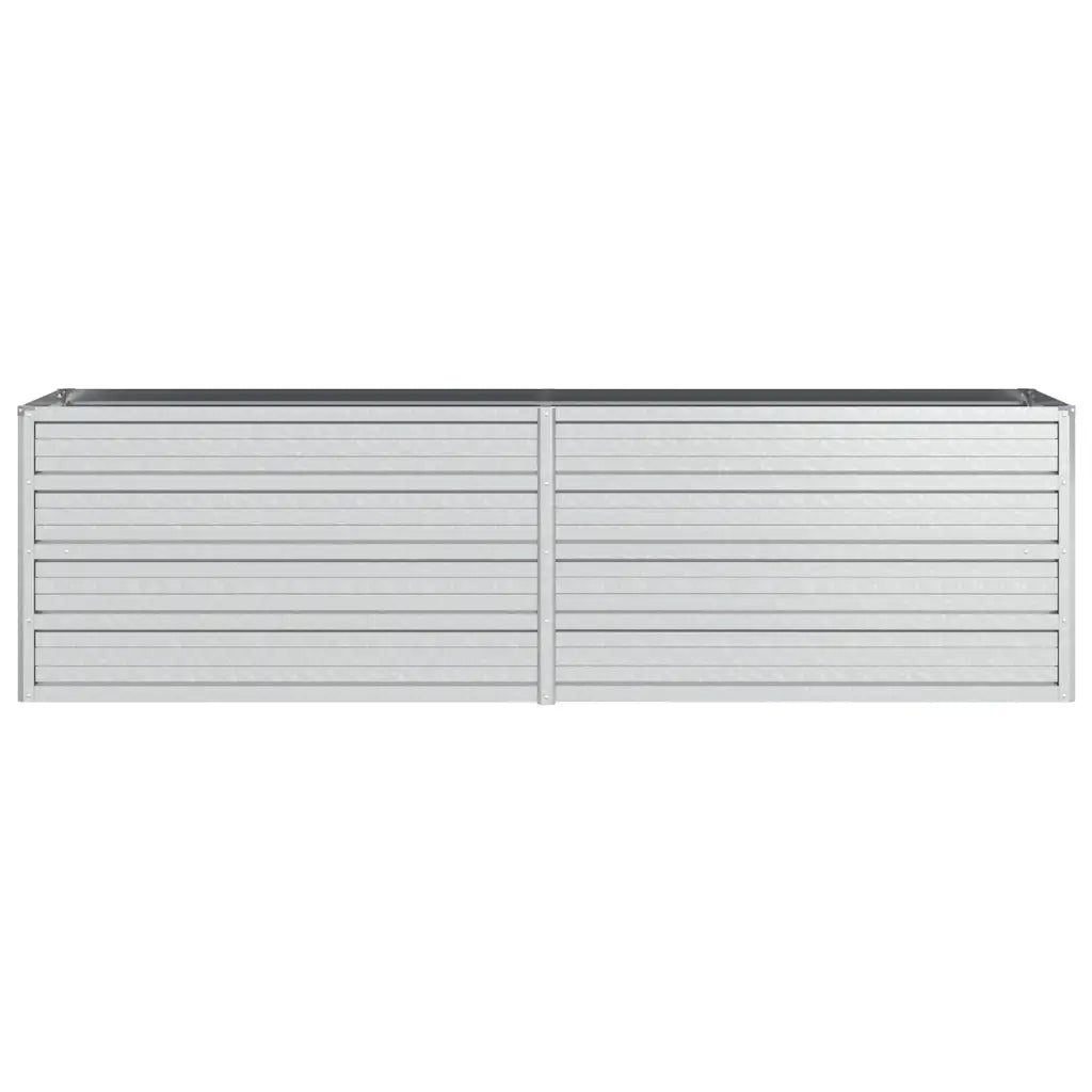 Letto Rialzato Giardino 160x40x45 cm in Acciaio Zincato Argento 316895