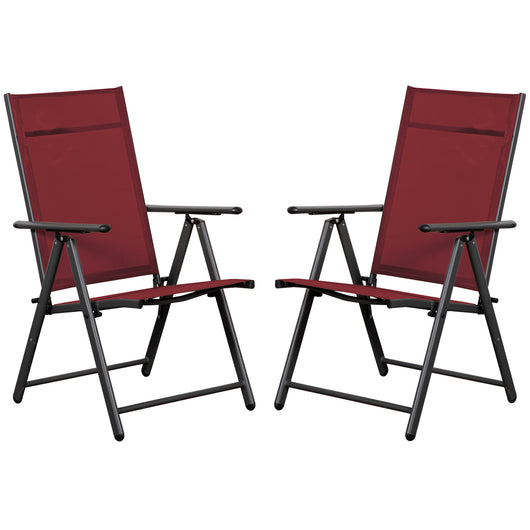 Marvin 2 Sdraio Da Giardino Pieghevoli Sedie Con Schienale Reclinabile Regolabile In 7 Posizioni Esterno Con Br Borgogna
