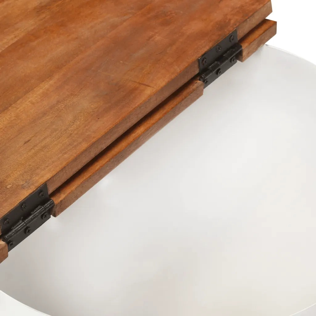 Tavolino da salotto | Tavolino da caff¨¨ | Tavolino da Soggiorno Bianco 50x27 cm Legno Massello di Recupero