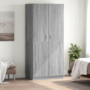Armadio Grigio Sonoma 90x52x200 cm in Legno Multistrato 815355