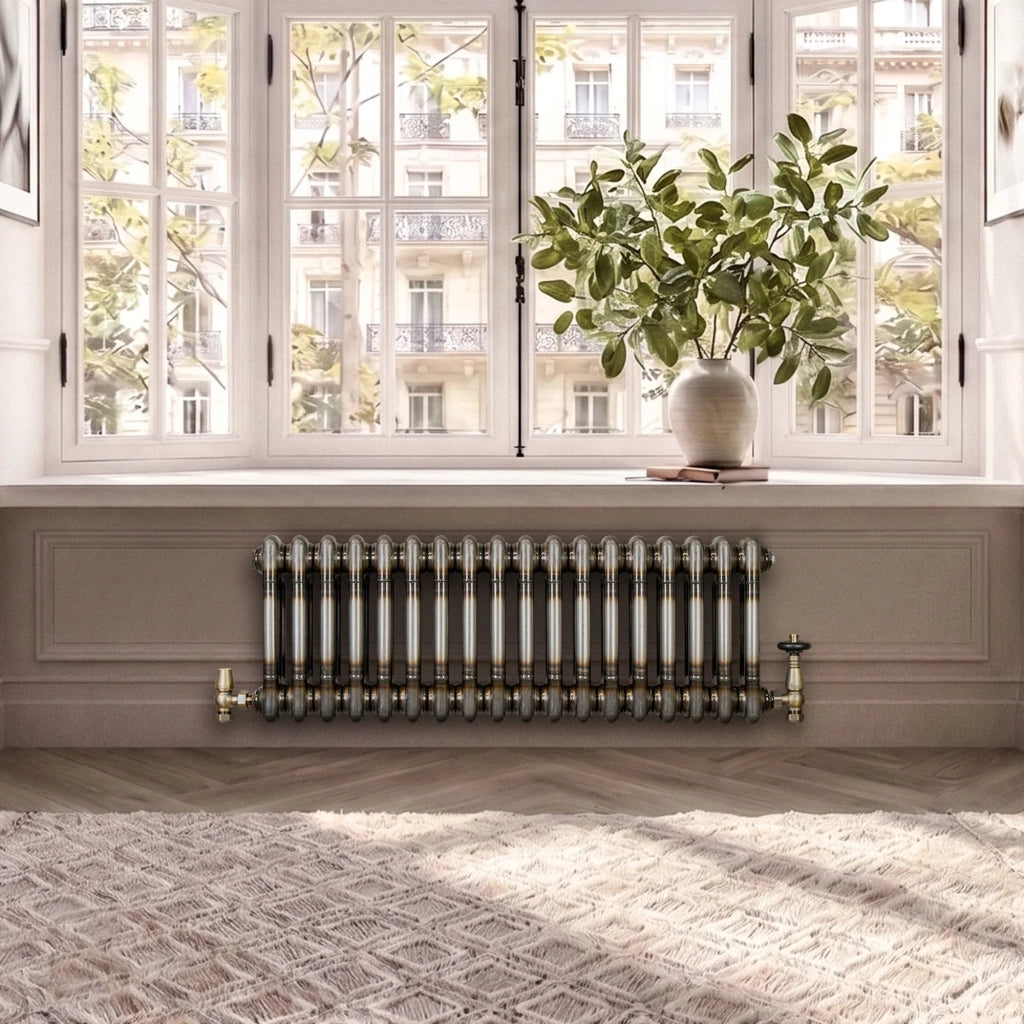 Radiatore 2 Colonne Orizzontale Metallo Grezzo 300 x 830 mm TRV