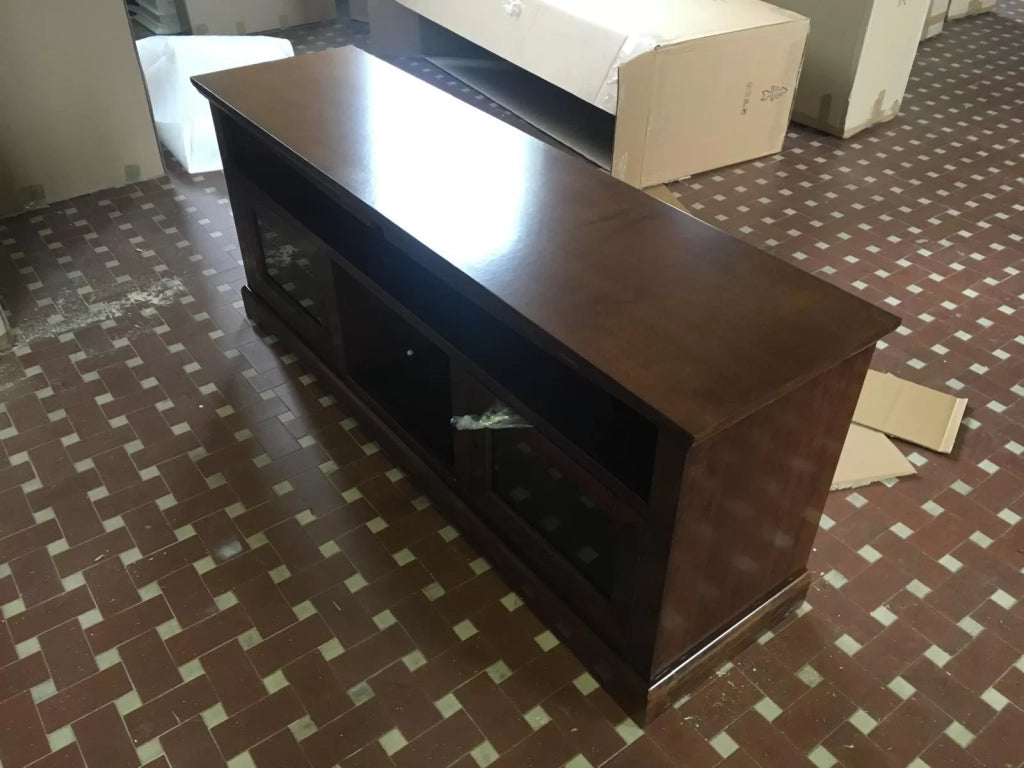 Mobile porta tv goccia legno noce arte povera 170x46x69 - Mobili 2G