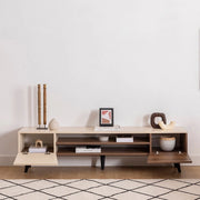 Lei, Mobile Porta tv un Ripiano, 180x37x45h cm Beige