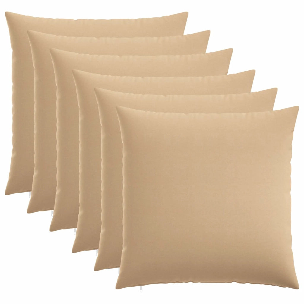 Federa 6 pz HEERLEN Crema 55 x 55 cm Tessuto 912212